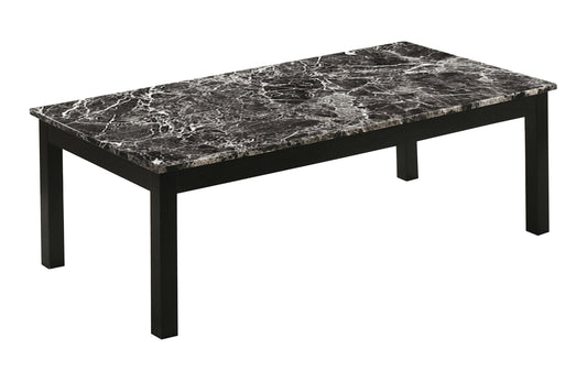 Darius Faux Marble Rectangle 3-piece Occasional Table Set Black