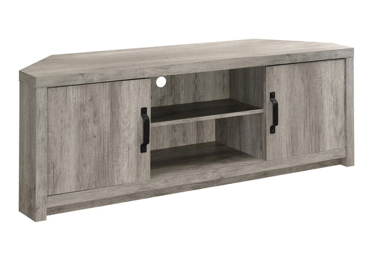 Englewood 2-door TV Console with Adjustable Shelf Grey Driftwood