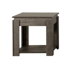 Donal 3-piece Occasional Set with Open Shelves Weathered Grey