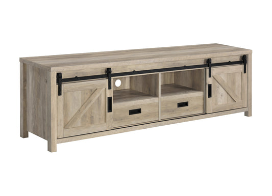 Madra Rectangular TV Console with 2 Sliding Doors