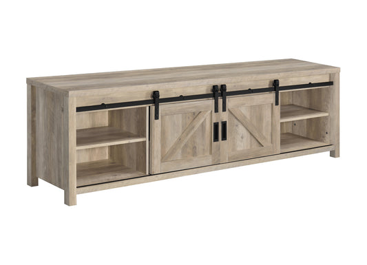 Madra Rectangular TV Console with 2 Sliding Doors