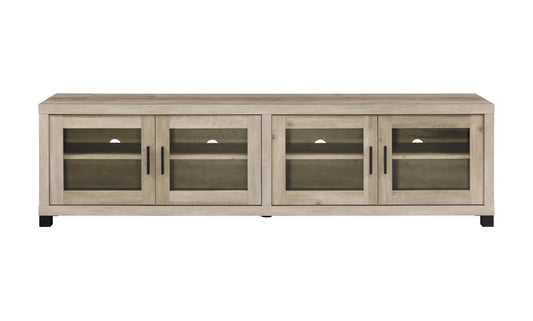 Sachin Rectangular TV Console with Glass Doors