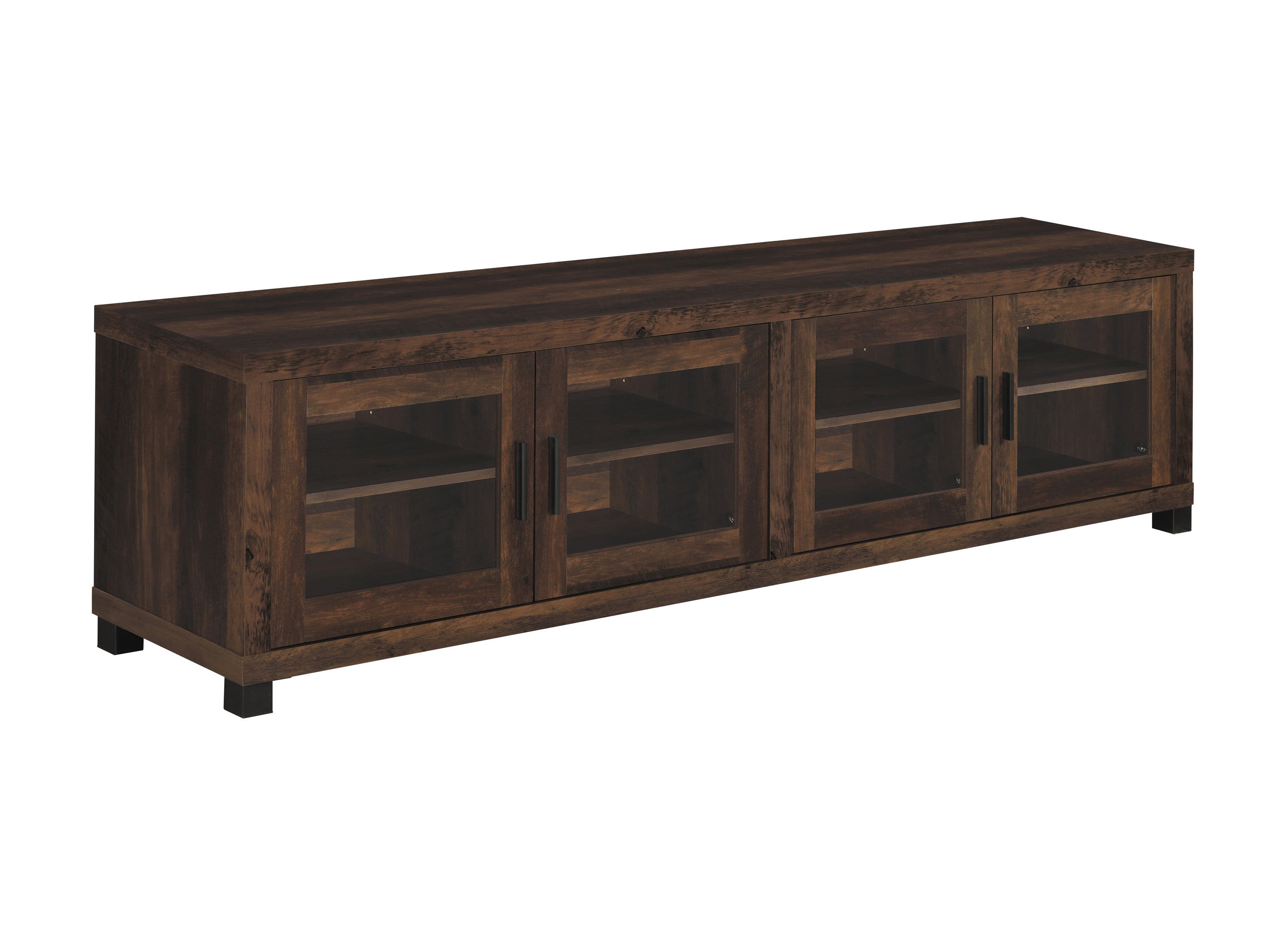 Sachin Rectangular TV Console with Glass Doors