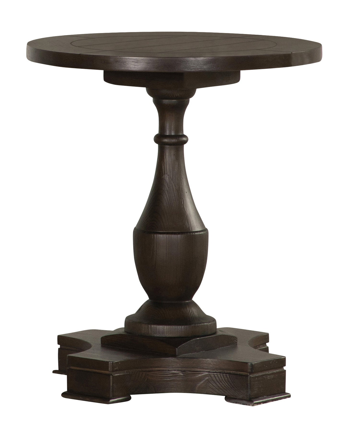 Morello Round End Table with Pedestal Base Coffee