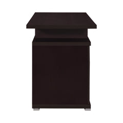 Irving 2-drawer Office Desk with Cabinet Cappuccino