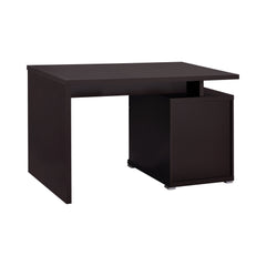 Irving 2-drawer Office Desk with Cabinet Cappuccino