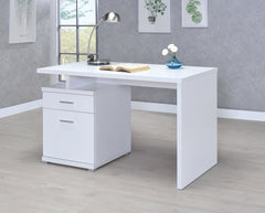 Irving 2-drawer Office Desk with Cabinet White