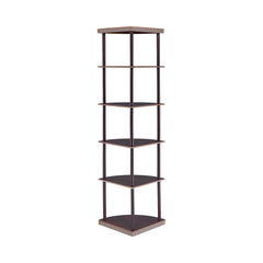 Bonwick 5-shelf Corner Bookshelf Cappuccino