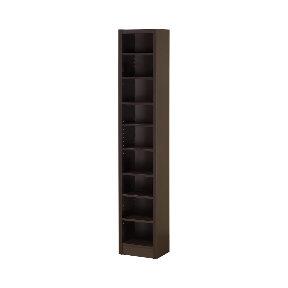 Eliam Rectangular Bookcase with 2 Fixed Shelves Cappuccino