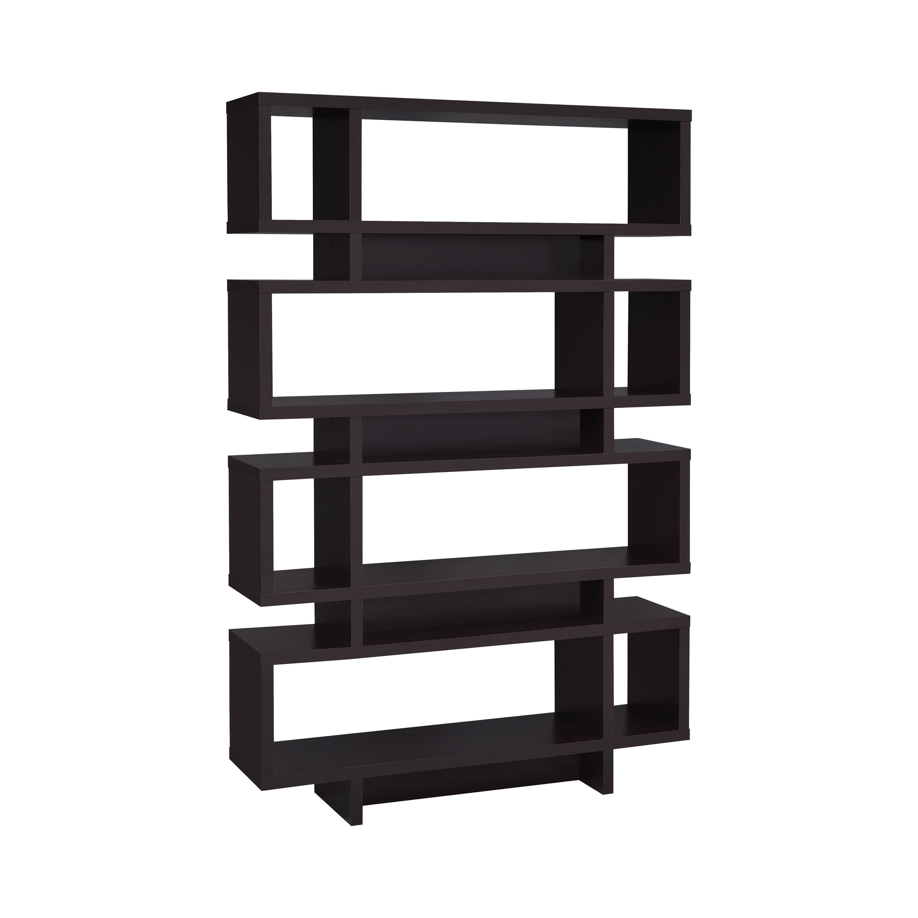 Reid 4-tier Open Back Bookcase Cappuccino