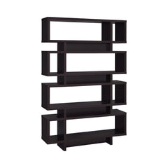 Reid 4-tier Open Back Bookcase Cappuccino