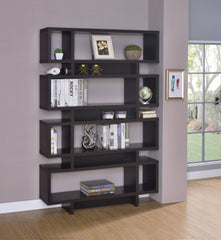 Reid 4-tier Open Back Bookcase Cappuccino