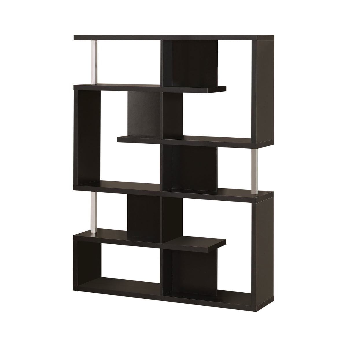 Hoover 5-tier Bookcase Black and Chrome