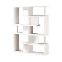 Hoover 5-tier Bookcase White and Chrome