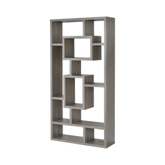 Howie 10-shelf Bookcase Weathered Grey