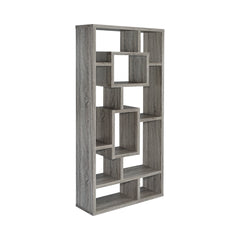 Howie 10-shelf Bookcase Weathered Grey