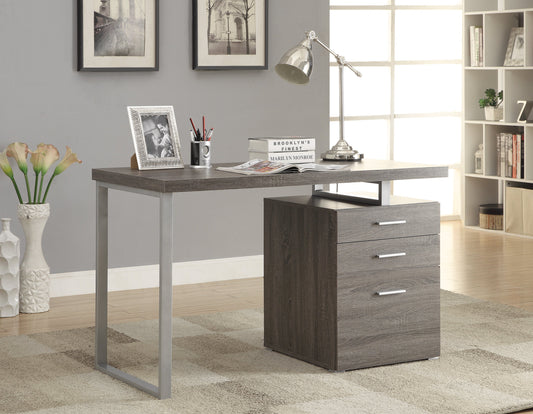 Brennan 3-drawer Office Desk Weathered Grey