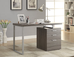 Brennan 3-drawer Office Desk Weathered Grey