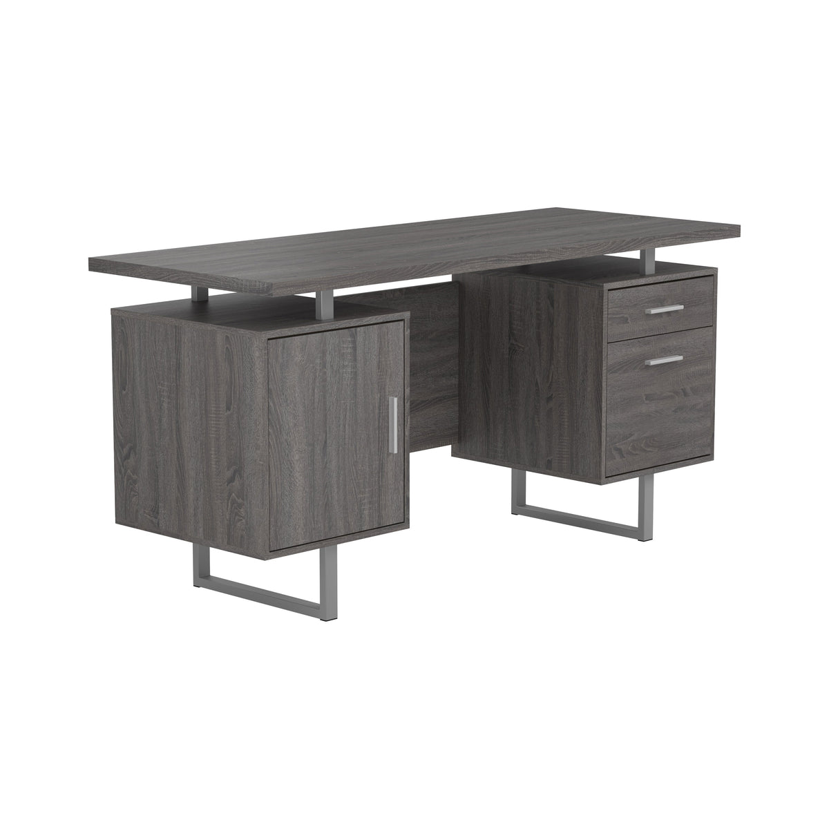 Lawtey Floating Top Office Desk Weathered Grey