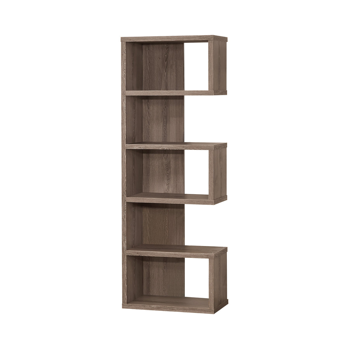 Joey 5-tier Bookcase Weathered Grey