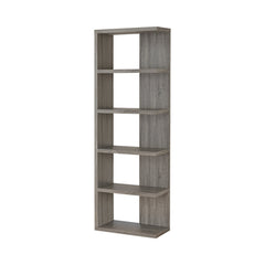 Harrison 5-tier Bookcase Weathered Grey