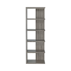 Harrison 5-tier Bookcase Weathered Grey