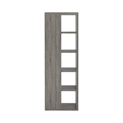 Harrison 5-tier Bookcase Weathered Grey