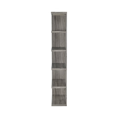 Harrison 5-tier Bookcase Weathered Grey