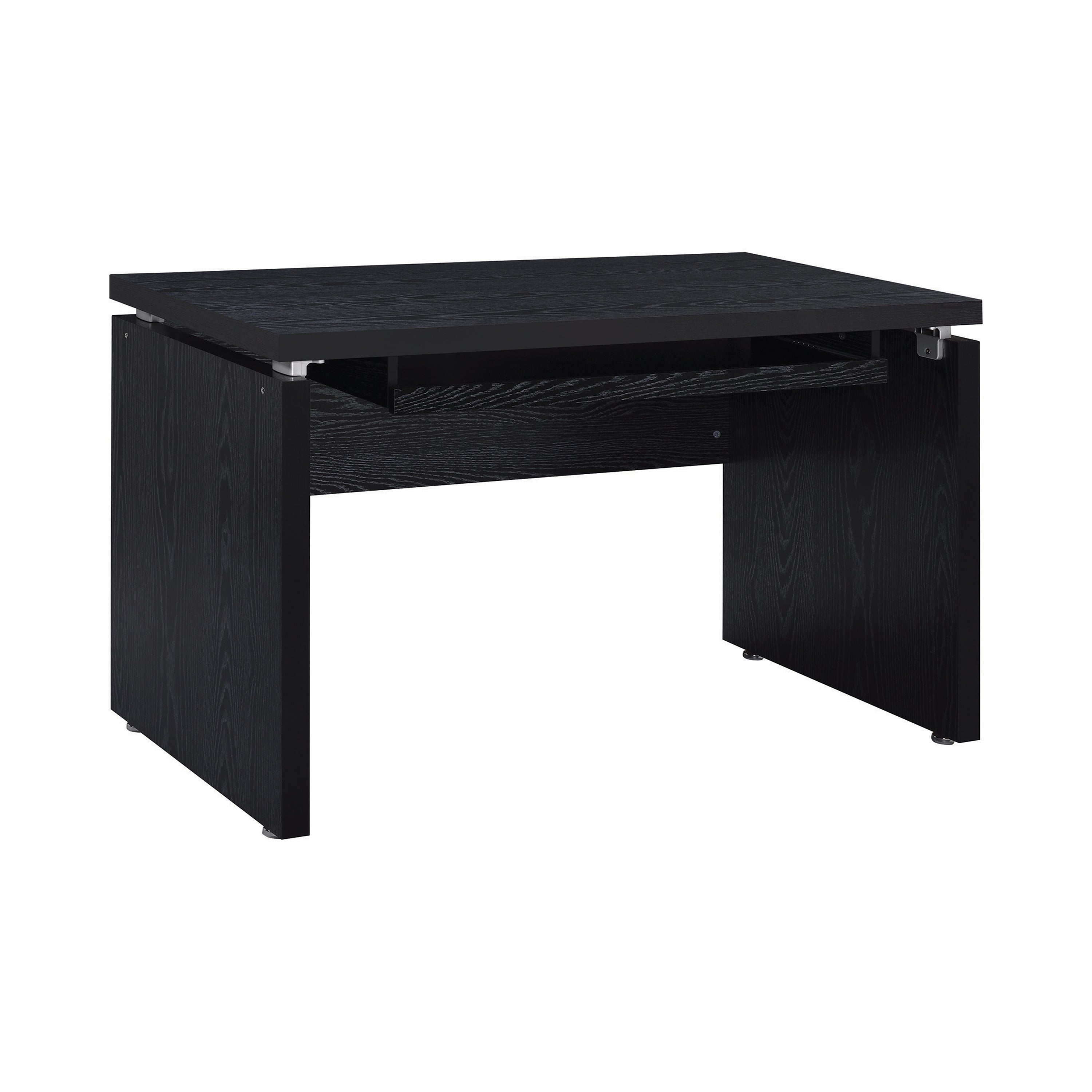 Russell Computer Desk with Keyboard Tray Black Oak