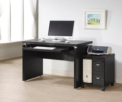 Russell Computer Desk with Keyboard Tray Black Oak