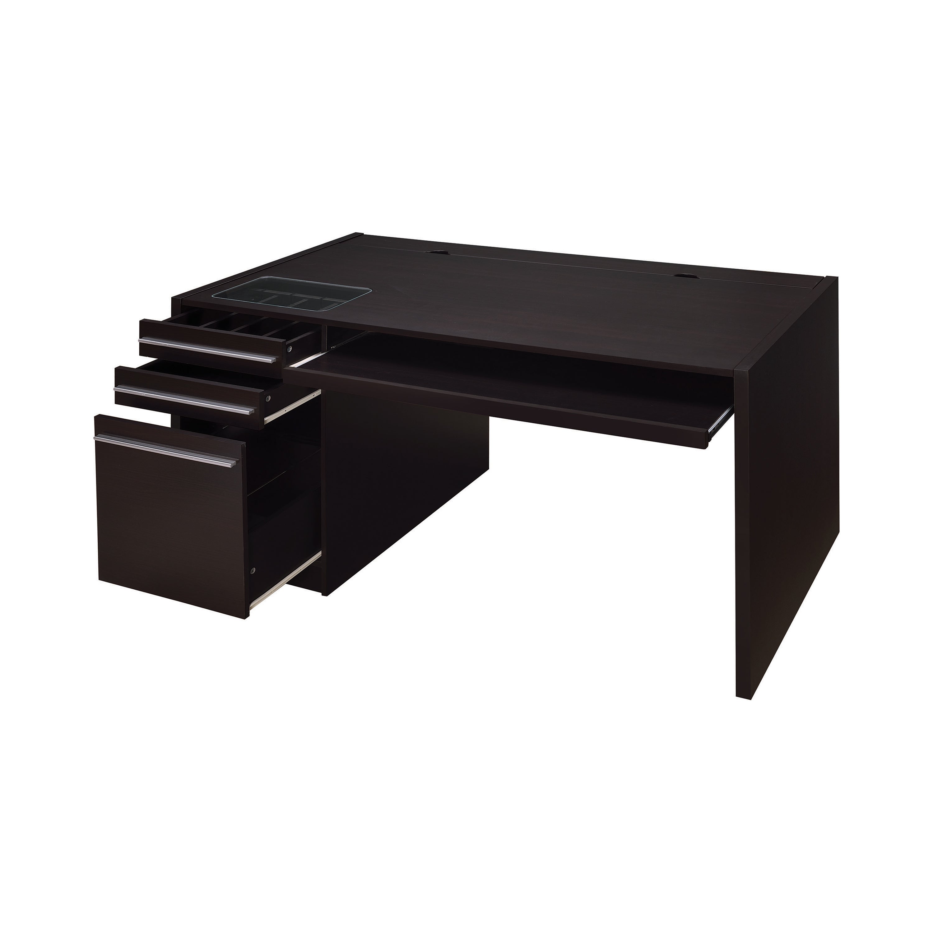 Halston 3-drawer Connect-it Office Desk Cappuccino