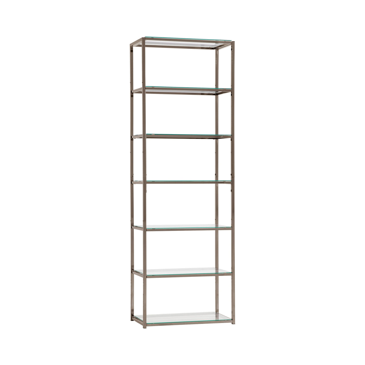 Kate 6-shelf Bookcase Black Nickel