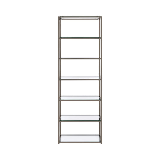 Kate 6-shelf Bookcase Black Nickel