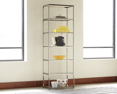 Kate 6-shelf Bookcase Black Nickel