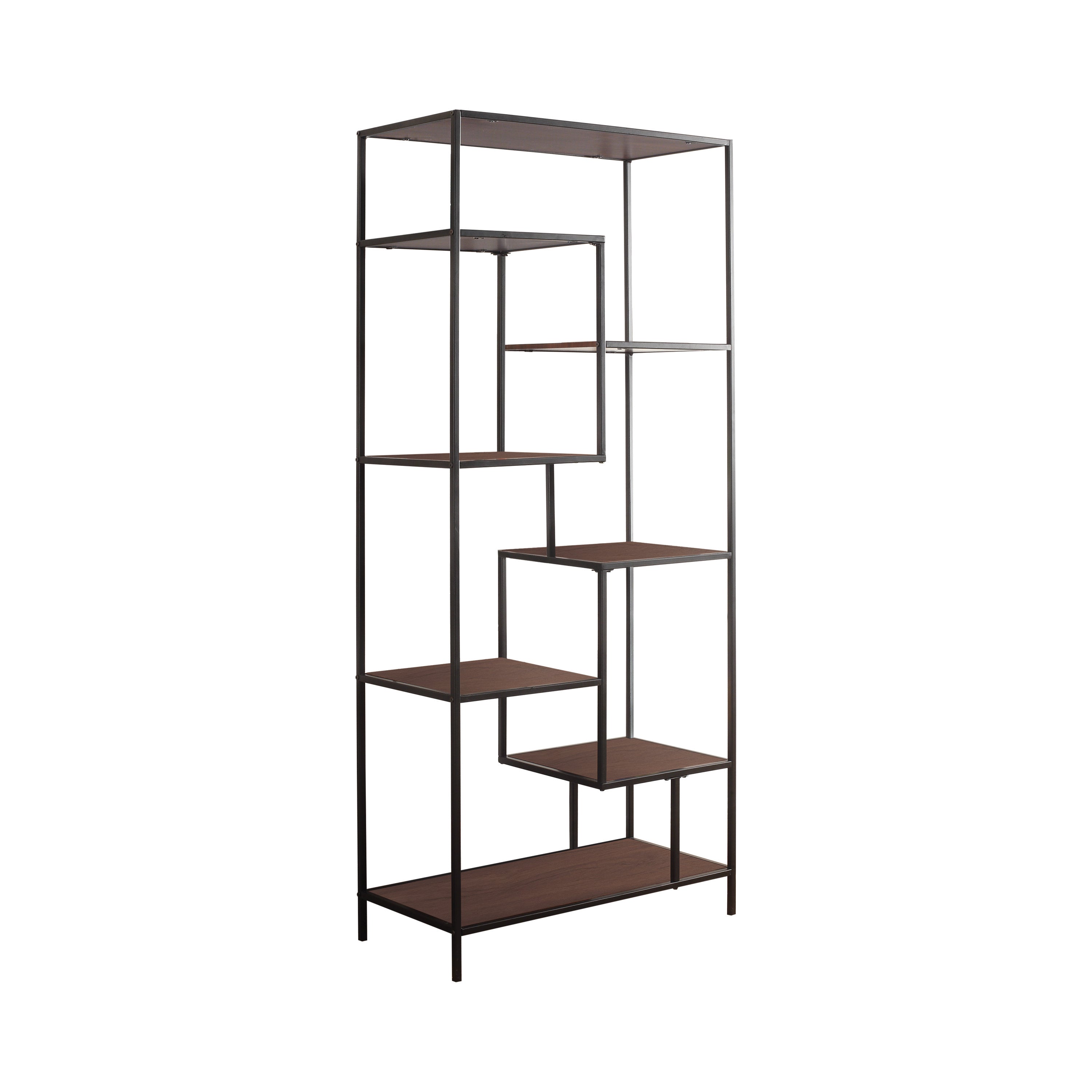 Asher 7-shelf Bookcase Walnut