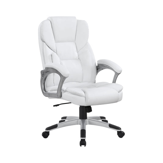 Kaffir Adjustable Height Office Chair White and Silver