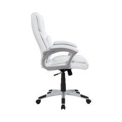 Kaffir Adjustable Height Office Chair White and Silver