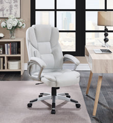 Kaffir Adjustable Height Office Chair White and Silver