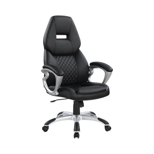 Bruce Adjustable Height Office Chair Black and Silver