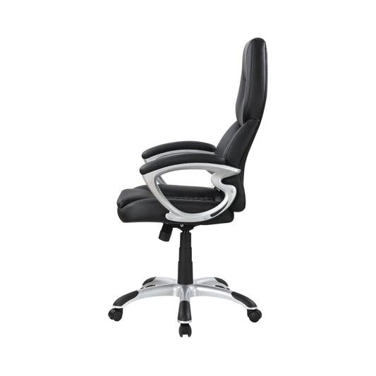 Bruce Adjustable Height Office Chair Black and Silver