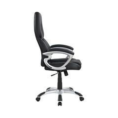 Bruce Adjustable Height Office Chair Black and Silver