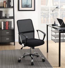 Gerta Office Chair with Mesh Backrest Black and Chrome