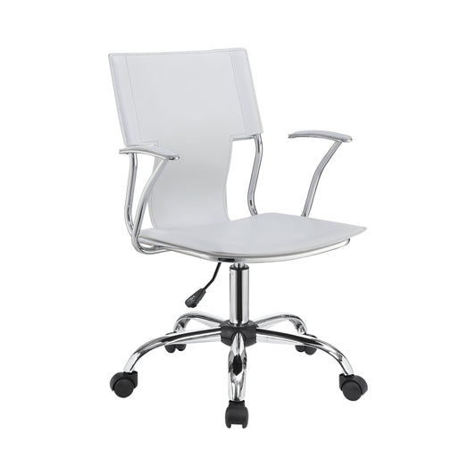 Himari Adjustable Height Office Chair White and Chrome