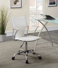 Himari Adjustable Height Office Chair White and Chrome