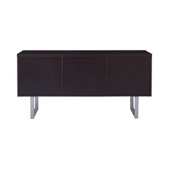 Lawtey 5-drawer Credenza with Adjustable Shelf Cappuccino