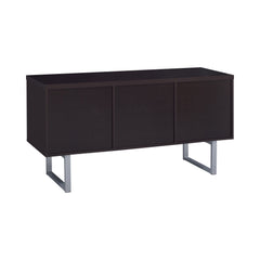 Lawtey 5-drawer Credenza with Adjustable Shelf Cappuccino