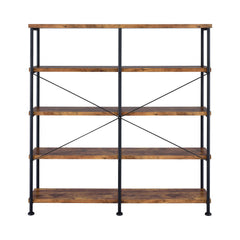 Analiese 4-shelf Open Bookcase Antique Nutmeg