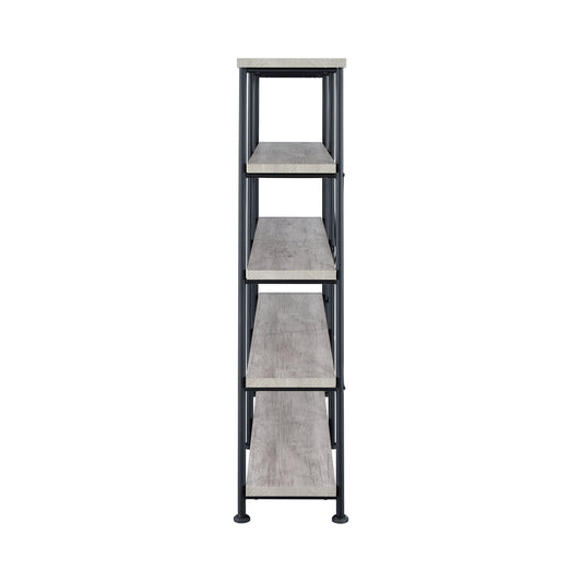 Analiese 4-shelf Open Bookcase Grey Driftwood