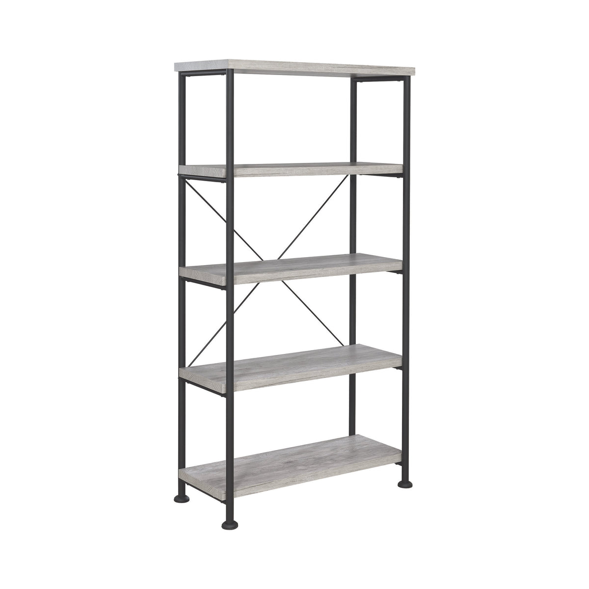 Analiese 4-shelf Bookcase Grey Driftwood