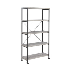 Analiese 4-shelf Bookcase Grey Driftwood